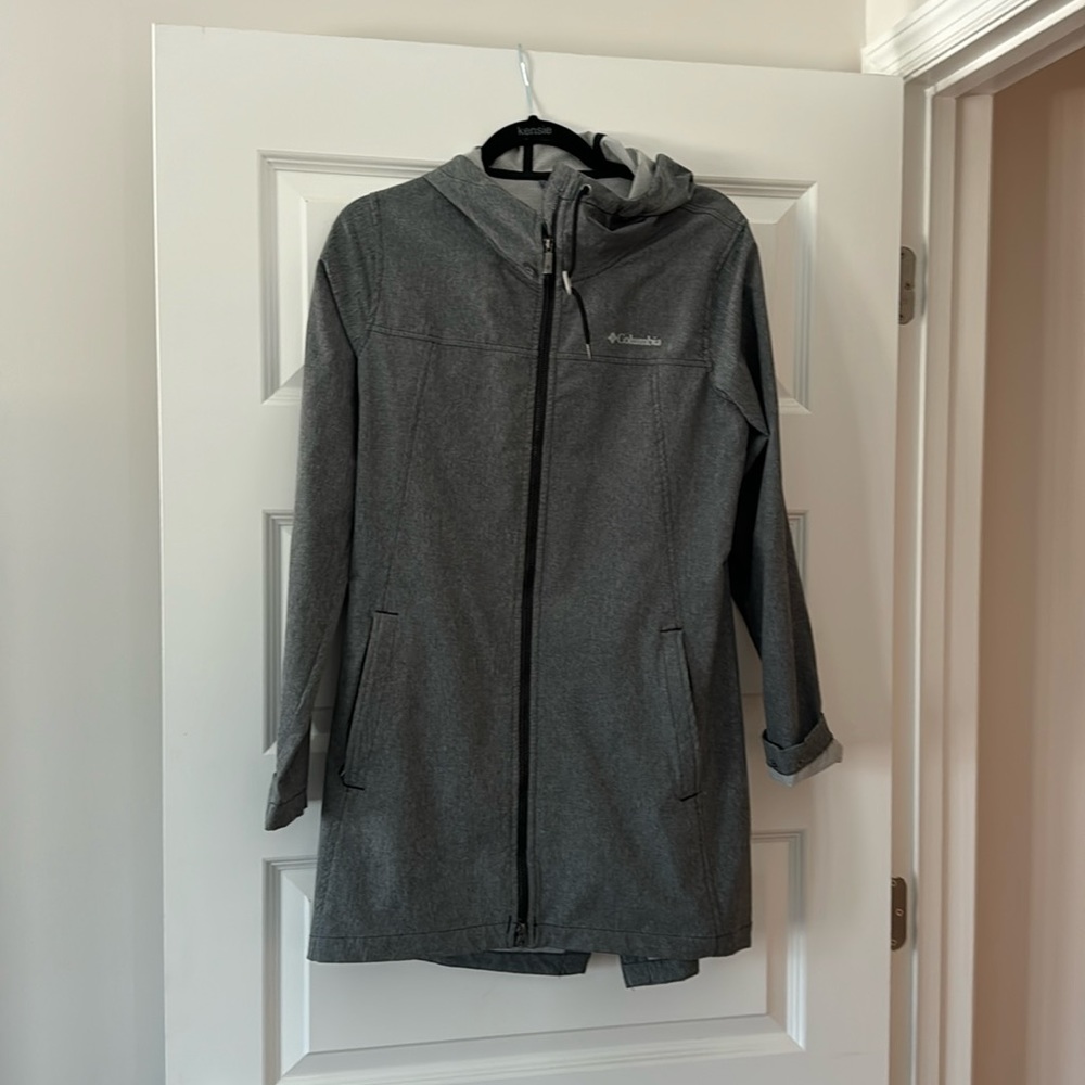 Grey columbia Rain coat